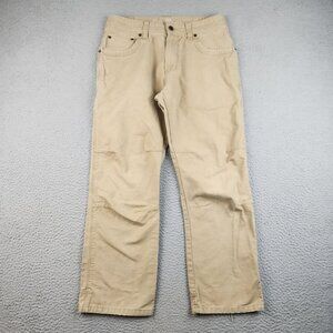 Eddie Bauer Utility Workwear Pants Mens 32x30 Khaki‎ Double Knee Relaxed Fit